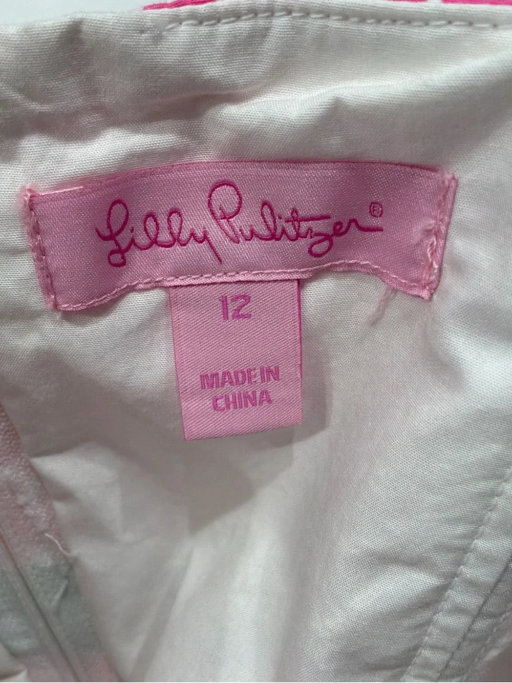 Lilly Pulitzer Dress Size 12 Strapless Floral Cotton Flare Lined - Picture 8 of 10